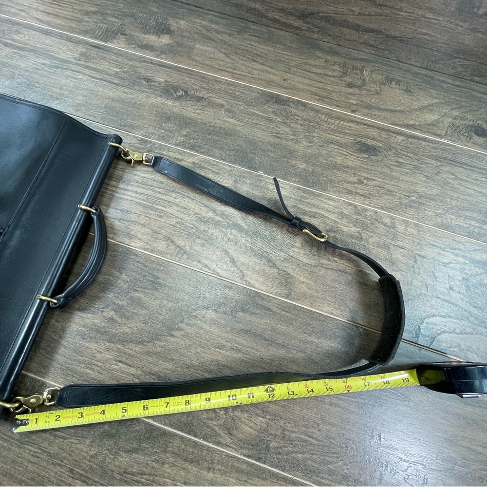 VTG Coach 5279 Black Leather Messenger Briefcase USA - Picture 2 of 13